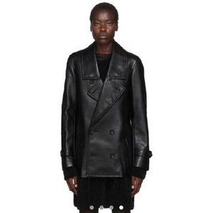 Comme des Garcons black faux leather jacket, Medium